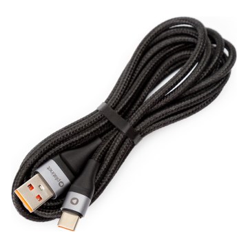 Geflochtenes USB-Kabel USB-A / USB-C Verbinder 18W 2m schwarz