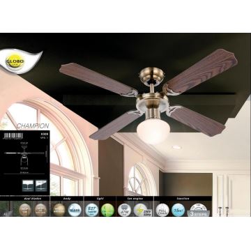 Globo - Deckenventilator 1xE27/60W/230V