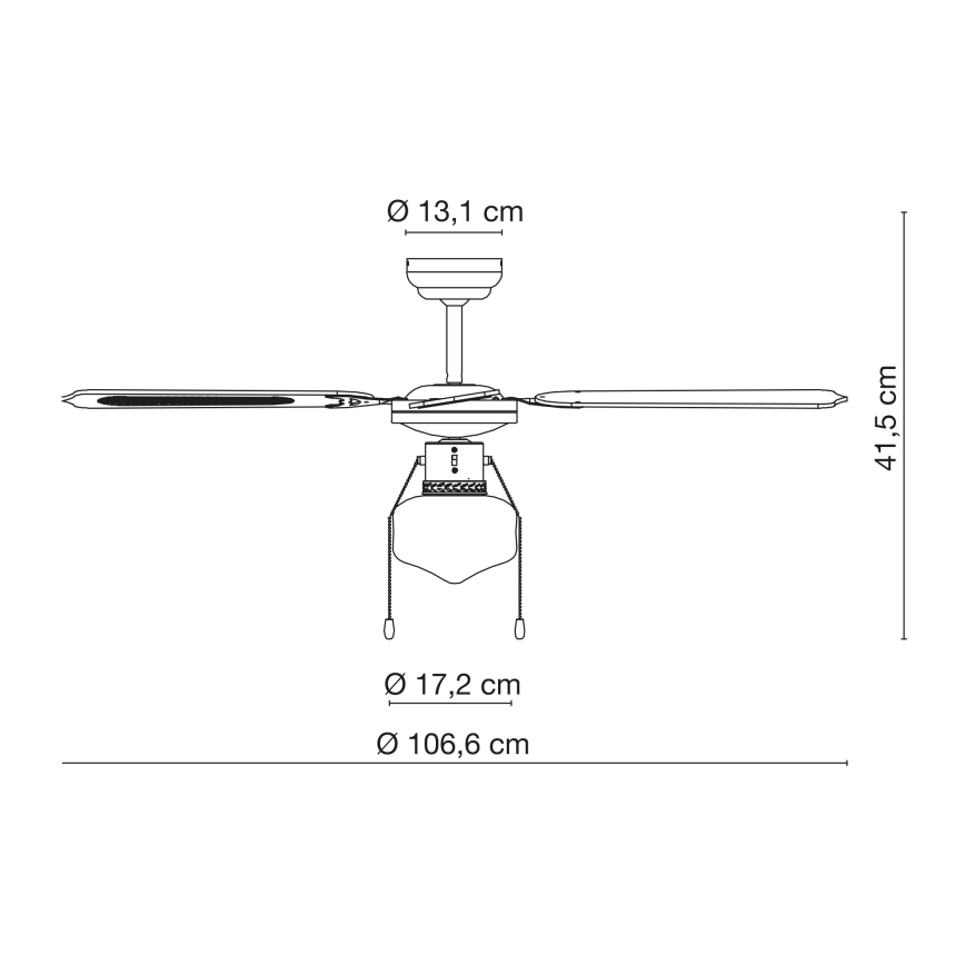 Globo - Deckenventilator 1xE27/60W/230V