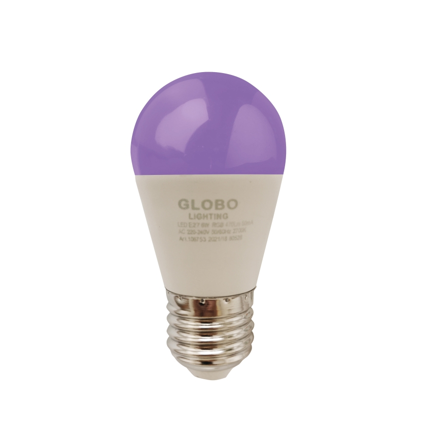 Globo - Dimmbare LED-RGBW-Glühlampe E27/6W/230V 3000K + Fernbedienung