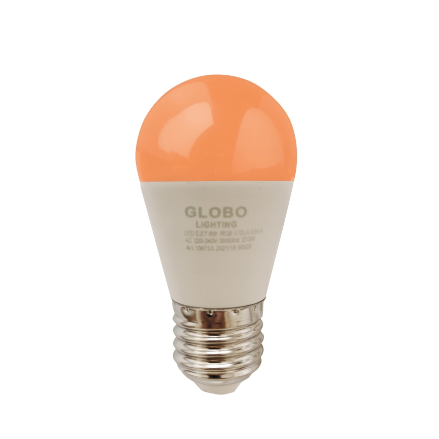 Globo - Dimmbare LED-RGBW-Glühlampe E27/6W/230V 3000K + Fernbedienung