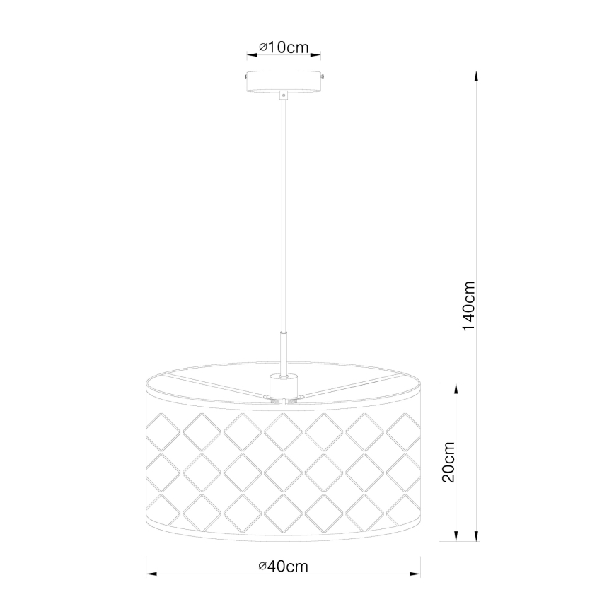 Globo - Kronleuchter an Schnur 1xE27/60W/230V