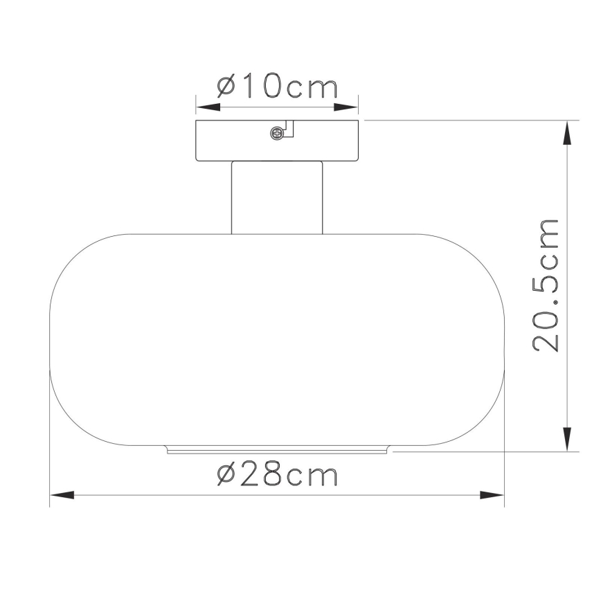 Globo - Aufbauleuchte 1xE27/40W/230V grau