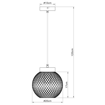 Globo - Hängeleuchte 1xE27/60W/230V