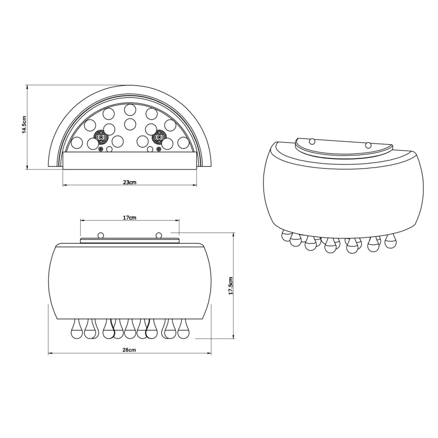 Globo 15809W - Wandbeleuchtung KALLA 1xG9/28W/230V