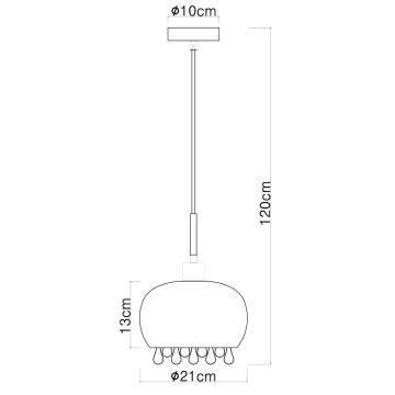 Globo - Hängeleuchte an Schnur 1xE27/9W/230V d 21 cm