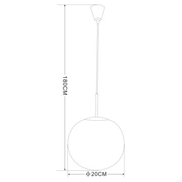 Globo - Hängeleuchte 1xE27/60W/230V Durchschn. 20 cm