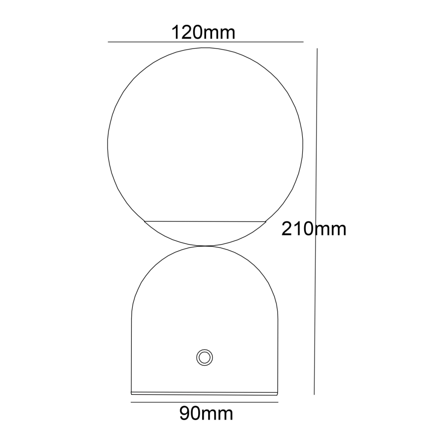 Globo - Dimmbare LED-Tischlampe mit Touch-Funktion LED/2W/5V 2700/4000/6500K 1800 mAh weiß