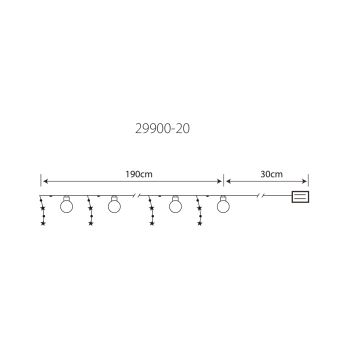 Globo 29900-20 - LED Dekorative Kette 20xLED/0,03W/2xAA