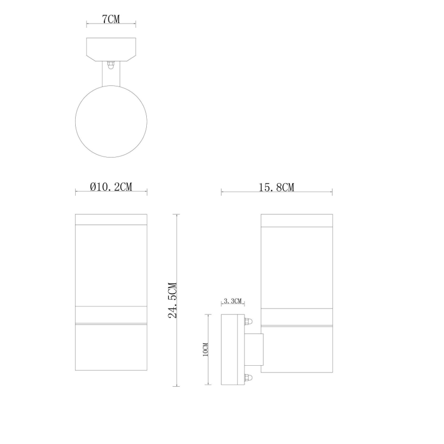 Globo - Outdoor-Wandleuchte 1xE27/60W/230V IP44