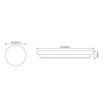 Globo - LED Auβen-Deckenleuchte 1xLED/24W/230V IP54