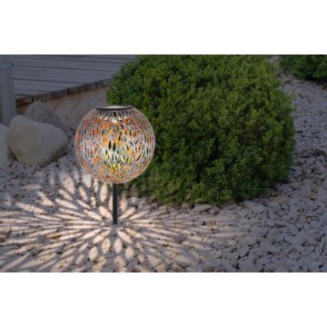 Globo - LED-Solarbeleuchtung LED/0,06W/1,2V silbern IP44 180x540 mm