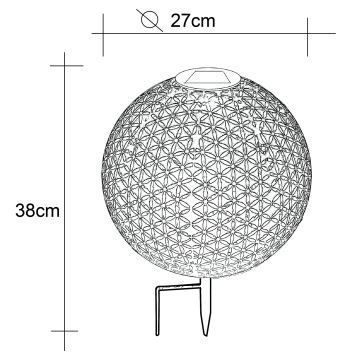 Globo - Solarleuchte LED/0,06W/1,2V silber IP44