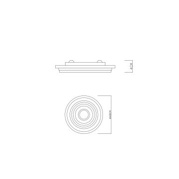 Globo - Dimmbare LED Deckenleuchte LED/46W/230V + Fernbedienung