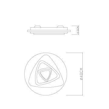 Globo - Dimmbare LED Deckenleuchte LED/46W/230V + Fernbedienung