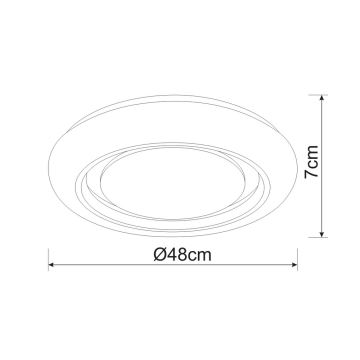 Globo - Dimmbare LED-Deckenleuchte LED/28W/230V + Fernbedienung