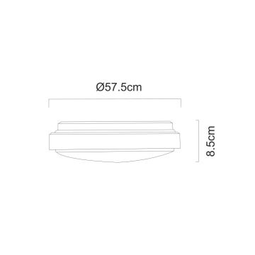 Globo - Dimmbare LED-RGB-Deckenleuchte LED/40W/230V + Fernbedienung