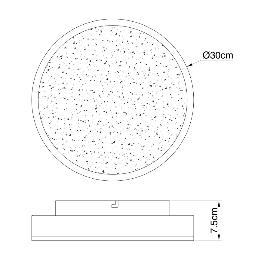 Globo - LED Deckenleuchte LED/24W/230V Durchschn. 30 cm schwarz