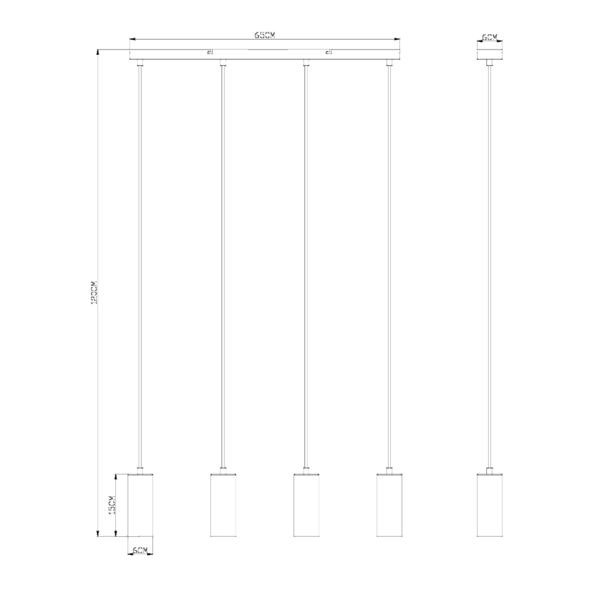 Globo - Hängeleuchte 4xGU10/35W/230V weiß