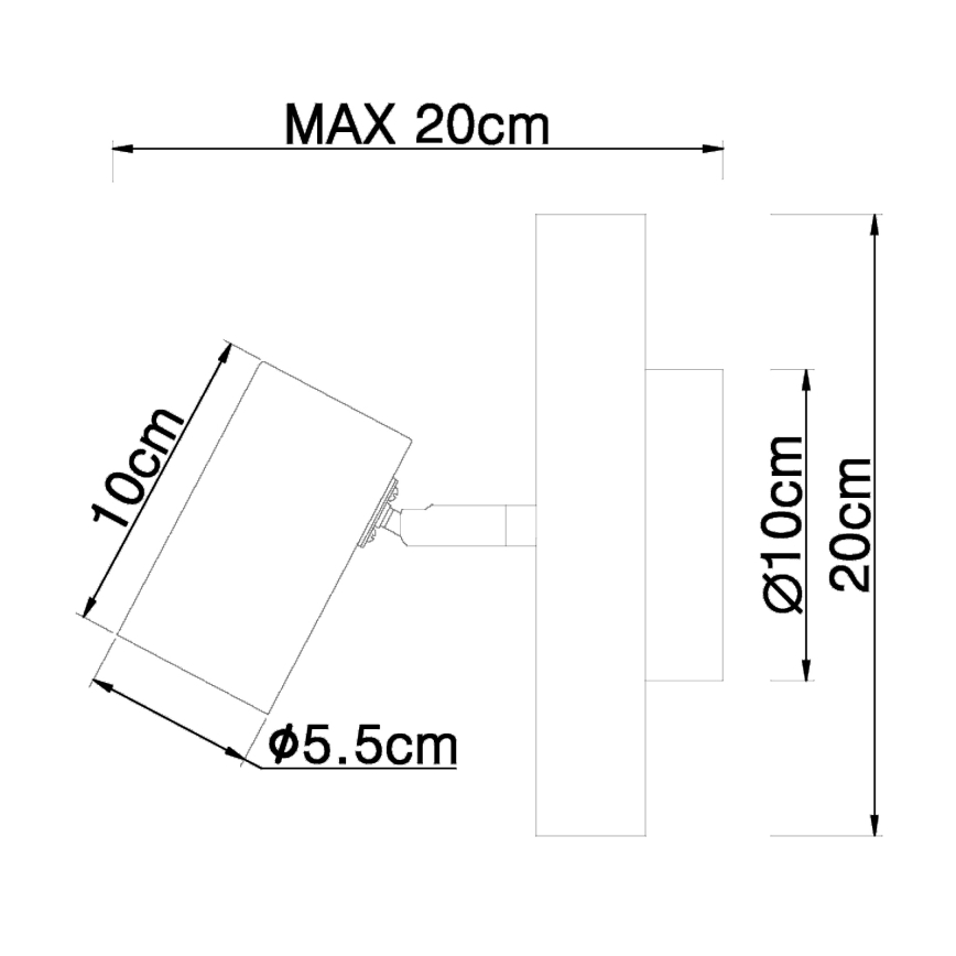 Globo - Wand-Spotleuchte 1xGU10/5W/230V Holz/Metall