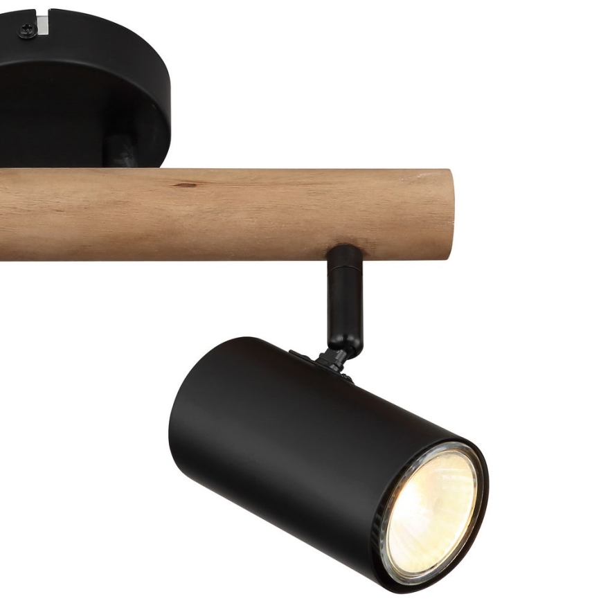 Globo - Spotlight 2xGU10/5W/230V Holz/Metall