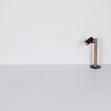 Globo - Tischlampe 1xGU10/5W/230V Holz/Metall