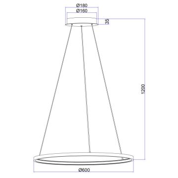 Globo - LED-Kronleuchter an Schnur LED/29W/230V