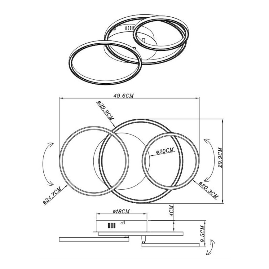 Globo - LED-Deckenleuchte LED/30W/230V