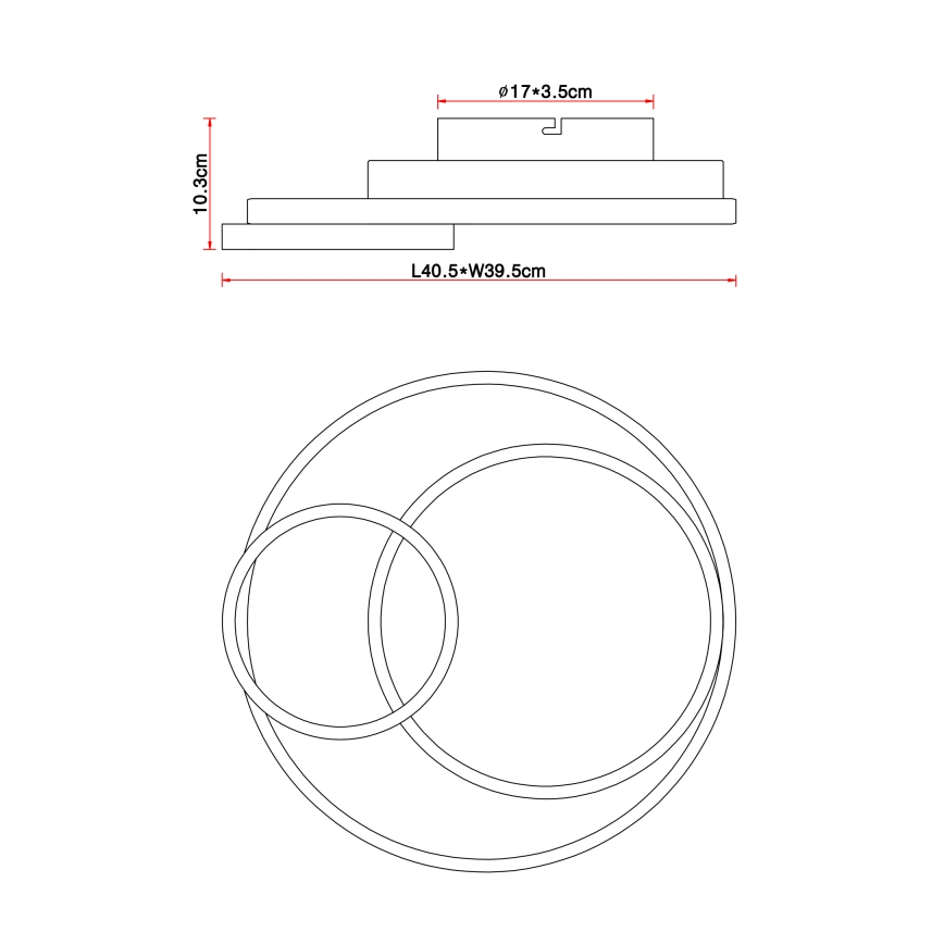 Globo - LED Deckenleuchte LED/36W/230V