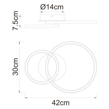 Globo - LED Decken-Kronleuchter LED/18W/230V