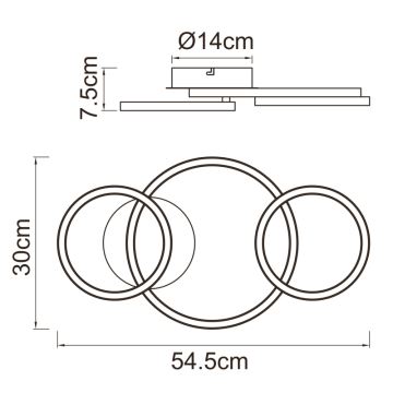 Globo - LED Decken-Kronleuchter LED/24W/230V