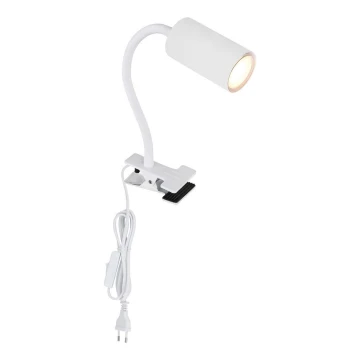 Globo – Flexible Lampe mit Klemme 1xGU10/25W/230V weiß