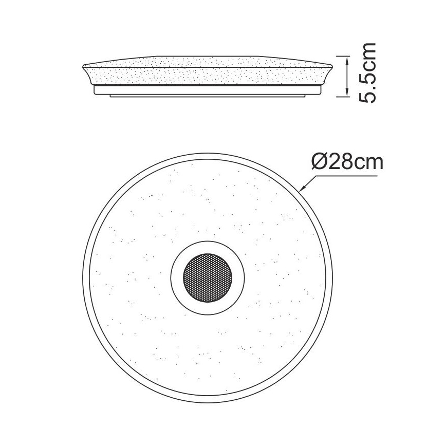 Globo - Dimmbare LED-RGBW-Badezimmerleuchte mit Lautsprecher LED/18W/230V 3000-6500K IP44 + Fernbedienung