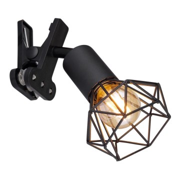 Globo - Wandlampe mit Klemme 1xE14/40W/230V schwarz