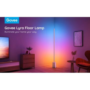 Govee - Dimmbare LED-Stehleuchte Lyra Smart RGBICWW 2200-6500K Wi-Fi + Fernbedienung