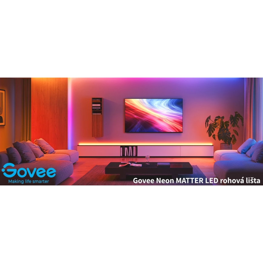 Govee - Neon MATTER LED corner Schiene 5m RGBIC Wi-Fi