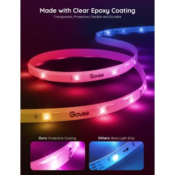 Govee - Wi-Fi RGBIC Smart PRO LED-Streifen 3m - extra langlebig