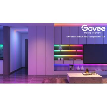 Govee - Wi-Fi RGBICW Smart PRO LED-Streifen 5m MATTER  - extra langlebig