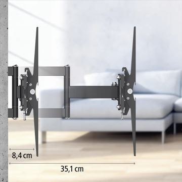 Hama - Wandhalterung für TV mit Verbindungsstück 32-65" schwarz