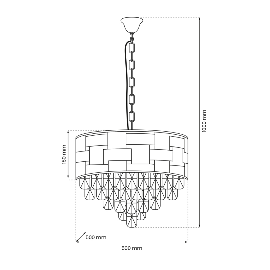 Hängeleuchte an Kette LUXURIA 9xE14/40W/230V golden