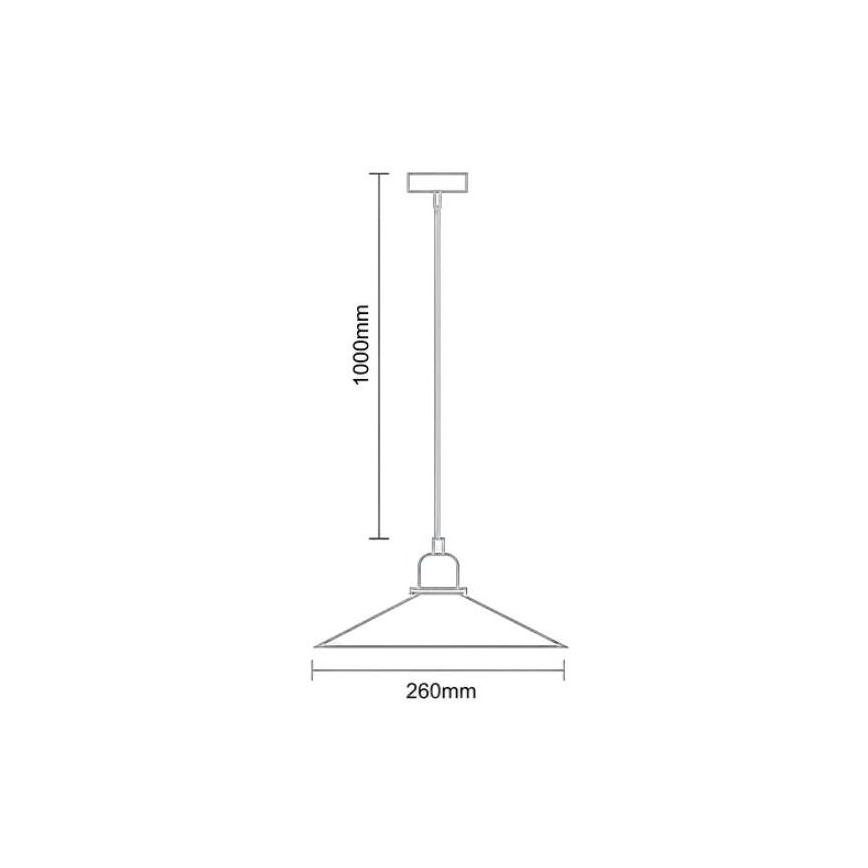 Hängeleuchte an Schnur 1xE27/60W/230V d 26 cm schwarz