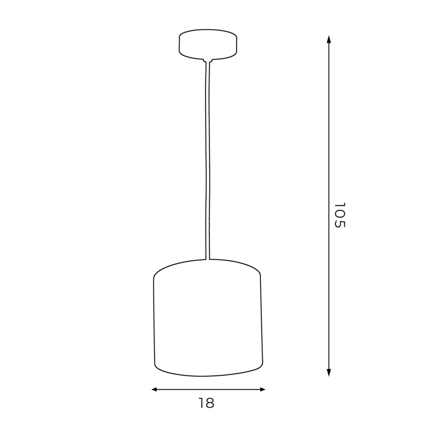 Hängeleuchte an Schnur ARDEN 1xE27/60W/230V Durchmesser 18 cm weiß/golden