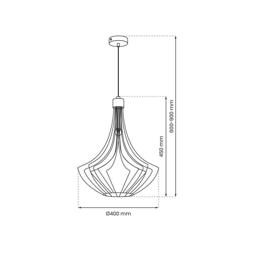 Hängeleuchte an Schnur CESTA 1xE27/60W/230V grün