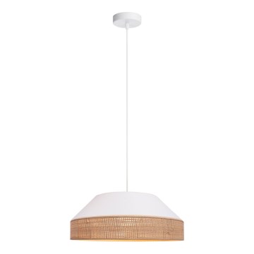 Hängeleuchte an Schnur MANISO 1xE27/60W/230V d 45 cm weiß/beige