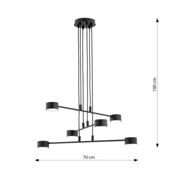 Hängeleuchte an Schnur MODUS 6xGX53/12W/230V schwarz