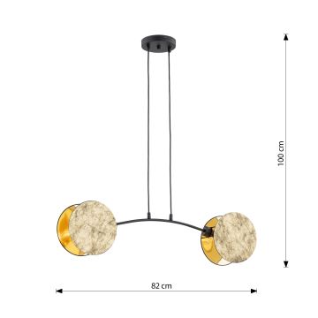 Hängeleuchte an Schnur MOTIF 2xE27/15W/230V golden