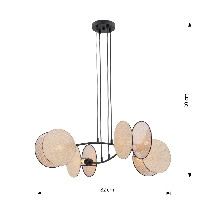 Hängeleuchte an Schnur MOTIF 4xE27/15W/230V beige