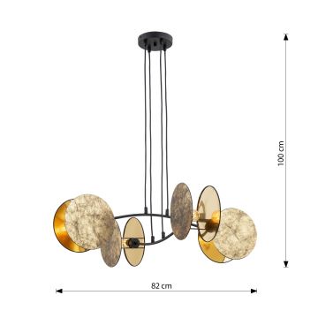 Hängeleuchte an Schnur MOTIF 4xE27/15W/230V golden