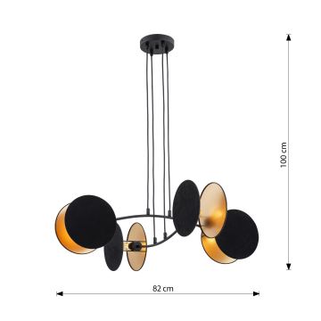 Hängeleuchte an Schnur MOTIF 4xE27/15W/230V schwarz