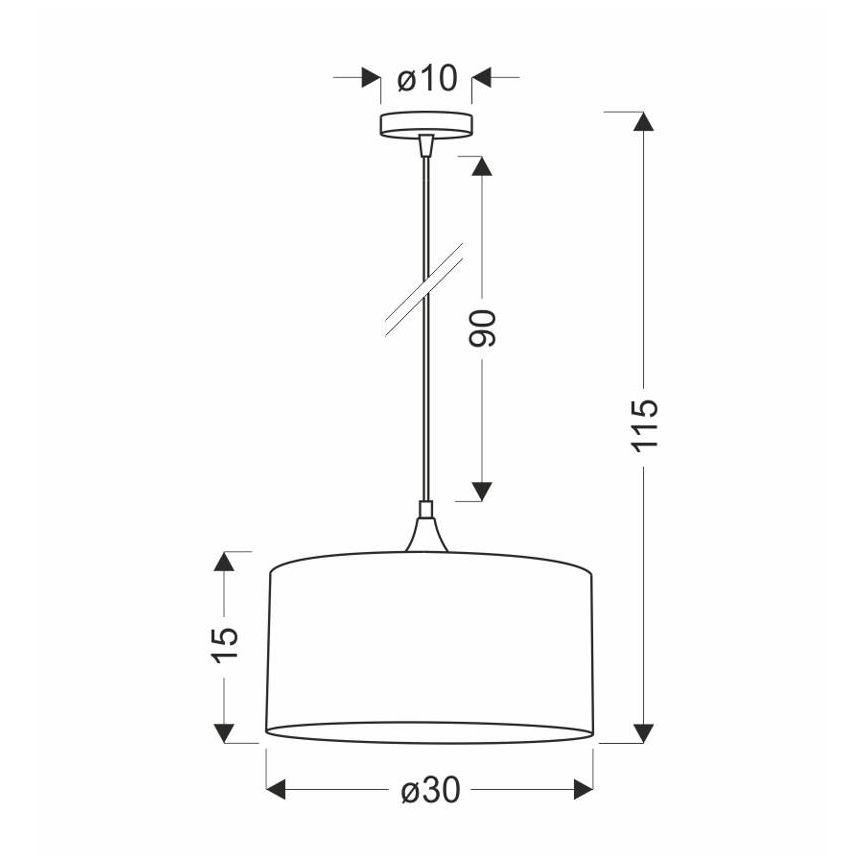 Hängeleuchte an Schnur PATTI 1xE27/60W/230V d 30 cm grün